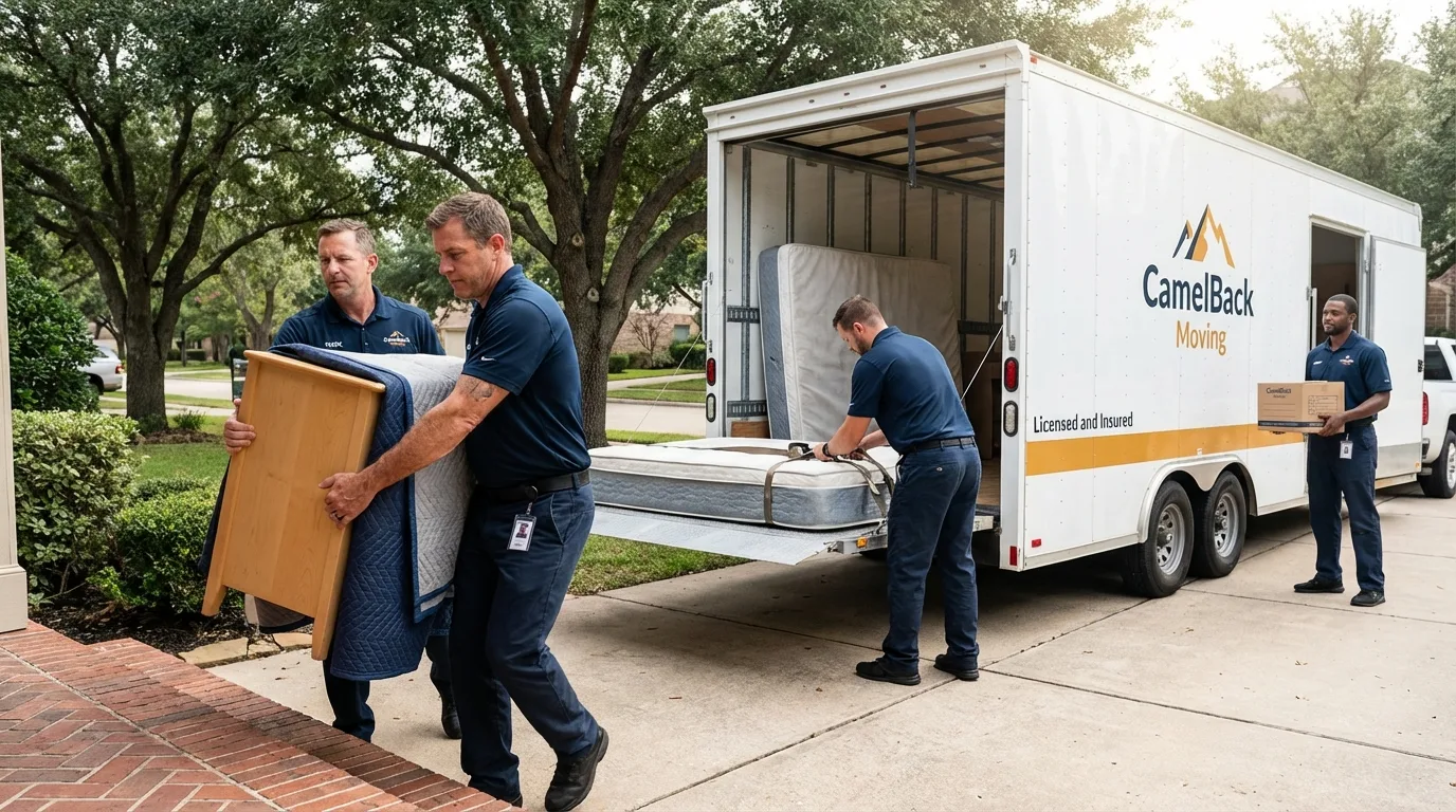Crew loading residential truck for cross-state move from Salix, PA